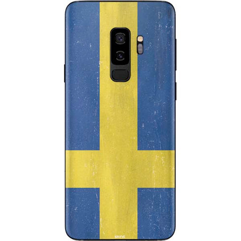 Sweden Flag Distressed Galaxy S9 Plus Skin